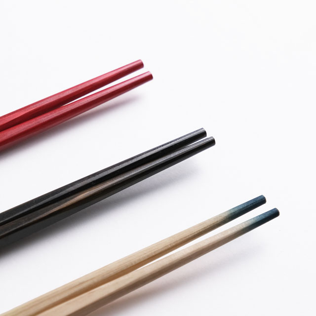 大門箸　拭漆 黒