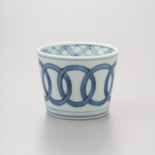 染付輪つなぎそば猪口