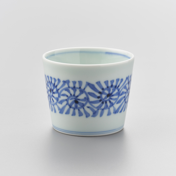 染付蛸唐草（帯）そば猪口