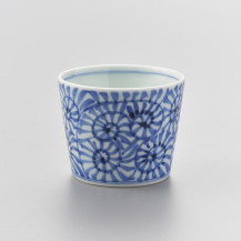 染付蛸唐草（総柄）そば猪口