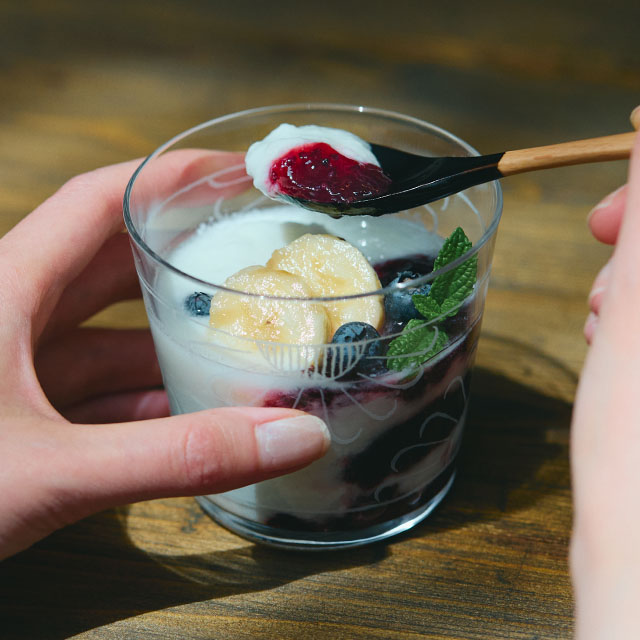 硝子の猪口カップ