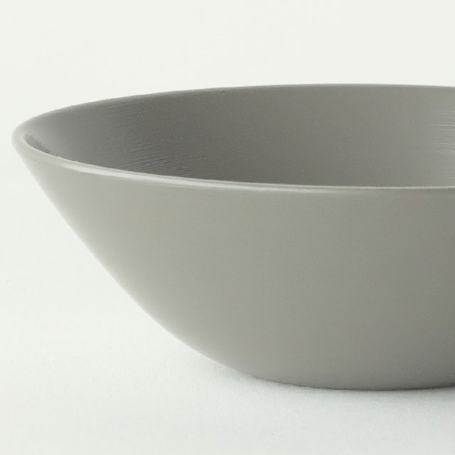 越前硬漆 平椀　NORTH GRAY 01　Ｓ