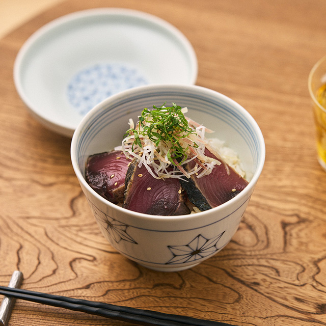 玉手どんぶり　麻の葉