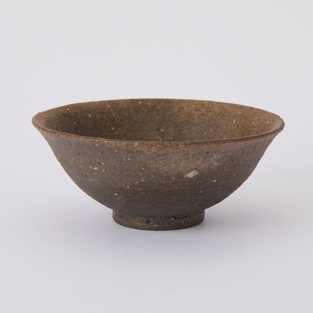 好日茶碗 信楽黒荒土