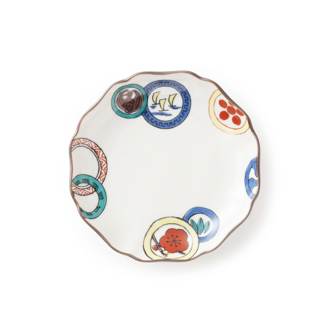 Kutani Seal 花型小皿 丸紋散らし 食卓の道具 中川政七商店 公式サイト