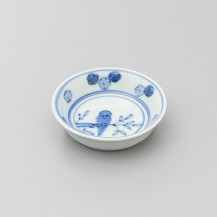 染付花鳥2．5寸深小皿