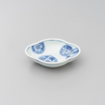 染付丸紋木甲型小皿