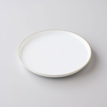 渕金白磁6寸平皿