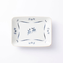 瀬戸焼の印判角皿