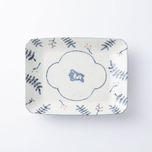 瀬戸焼の印判角皿