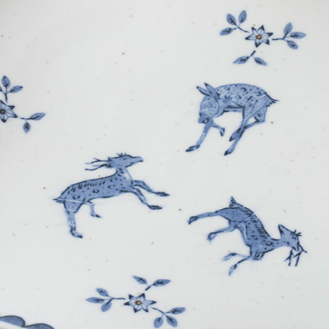 瀬戸焼の大角皿