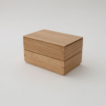 おめかし重 二段 柿渋染