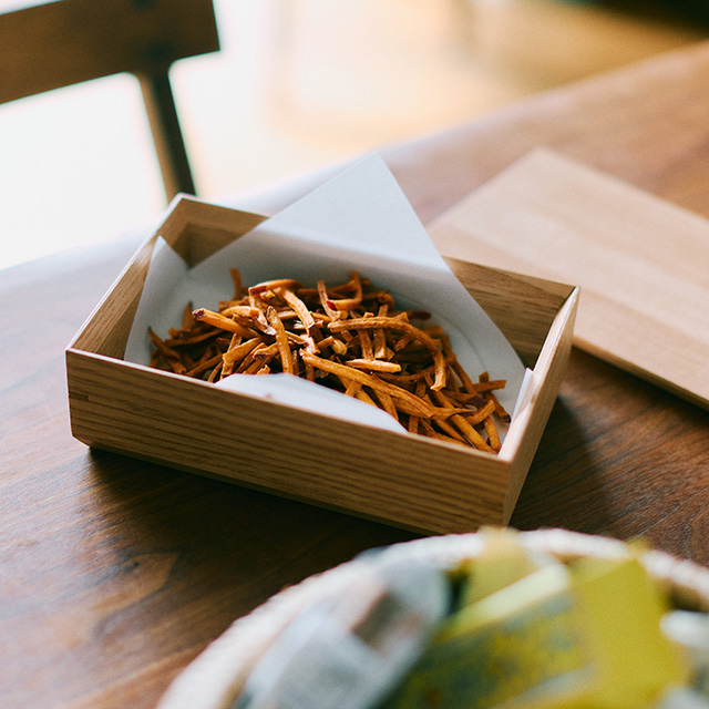 おめかし重　二段 　柿渋染