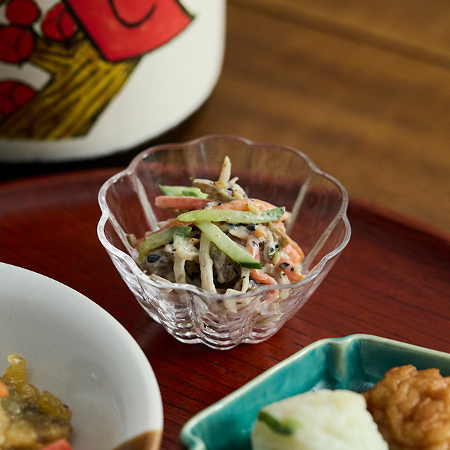 菅原工芸硝子 puluca豆鉢　菊