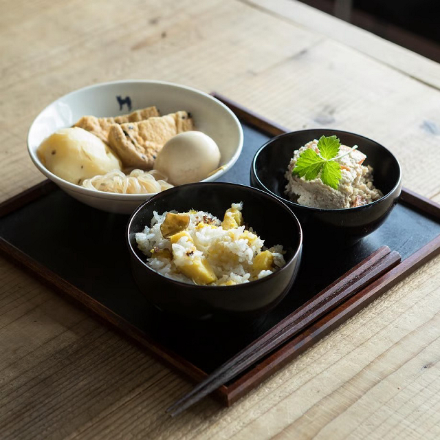 【WEB限定】めぐるの一汁一菜盆 和紙着せ・黒