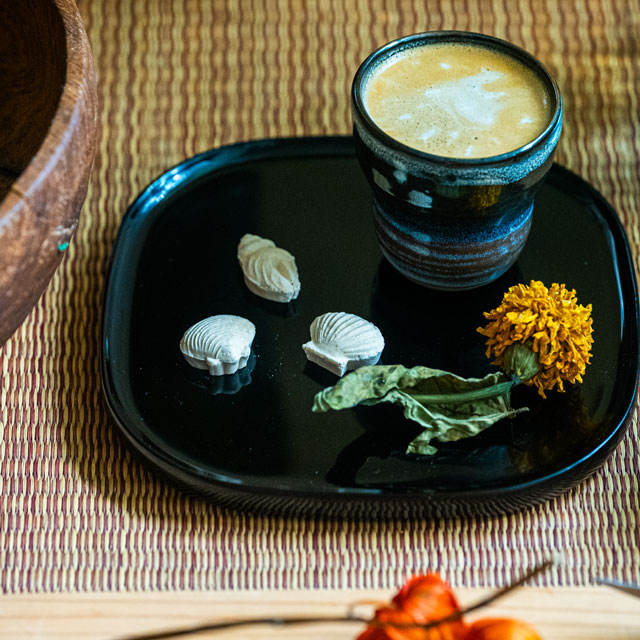 おかわり盆　漆