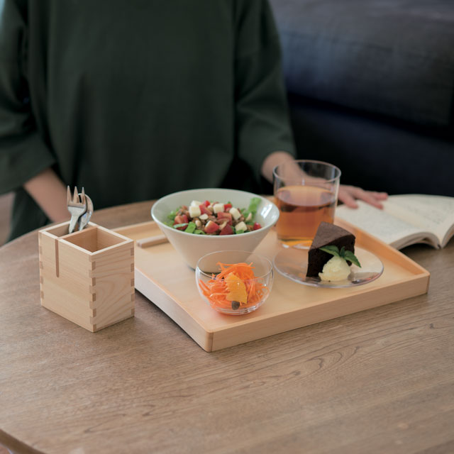 桧箱　カトラリー　小