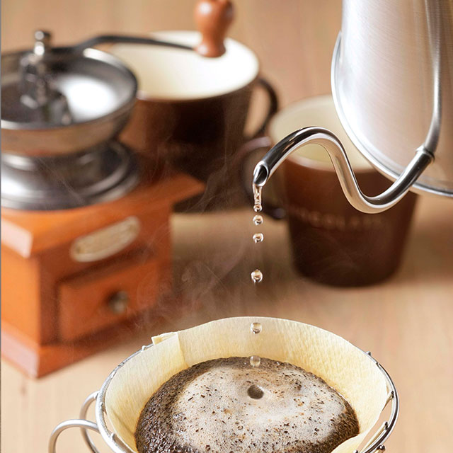 「IH使用可」　ドリップポットITTEKI　木ハンドル