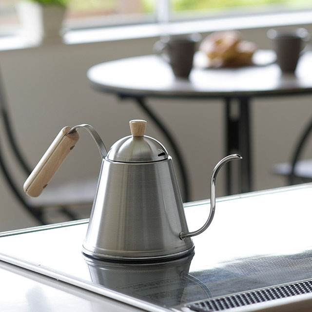 「IH使用可」　ドリップポットITTEKI　木ハンドル