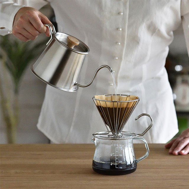 「IH使用可」　ツードリップポットプロ　蓋付