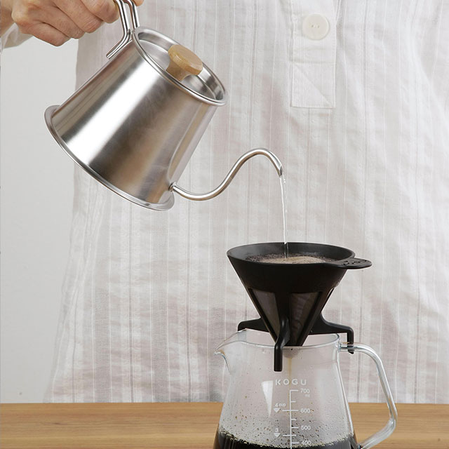 「IH使用可」　ツードリップポットプロ　蓋付