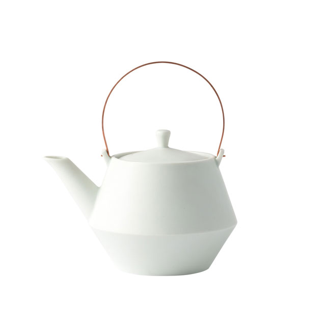 土瓶 黒釉/真鍮ツル