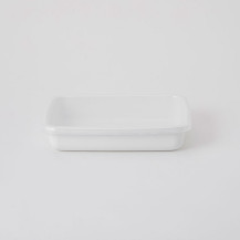 【WEB限定】野田琺瑯White Series　レクタングル浅型　S　シール蓋付　ホワイト