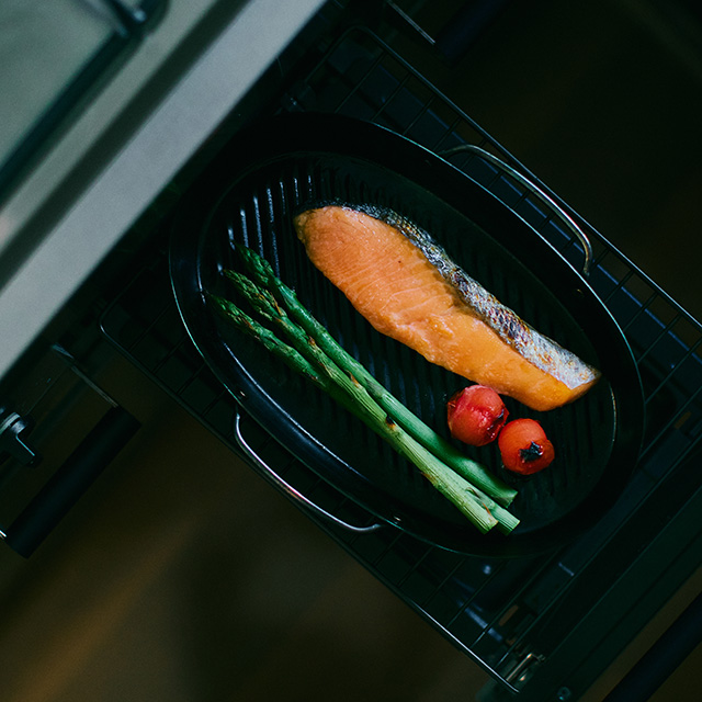 魚焼きグリルが汚れない鉄のグリル皿
