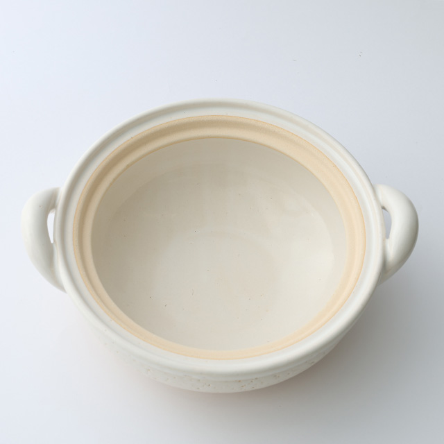 長谷園 ヘルシー蒸し鍋 中　白