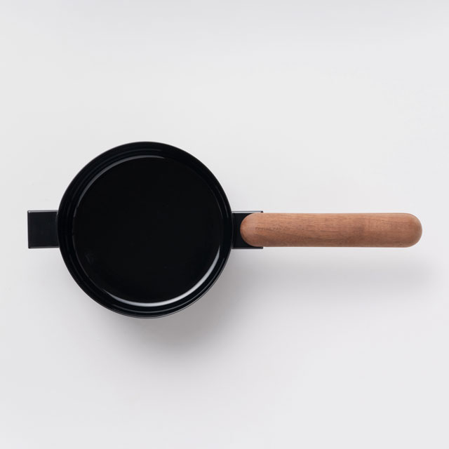 「IH使用可」 FRYING PAN JIU スープ　M　ハンドル(ウォルナット)セット グレー＋ウォルナット M