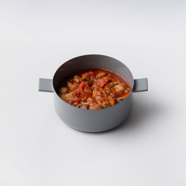 「IH使用可」 FRYING PAN JIU スープ　M　ハンドル(ウォルナット)セット グレー＋ウォルナット M