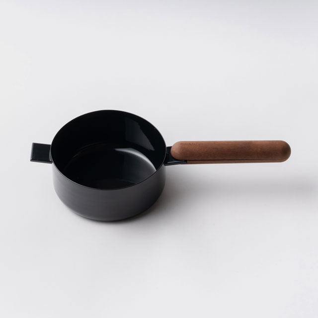 「IH使用可」 FRYING PAN JIU スープ　M　ハンドル(ウォルナット)セット グレー＋ウォルナット M