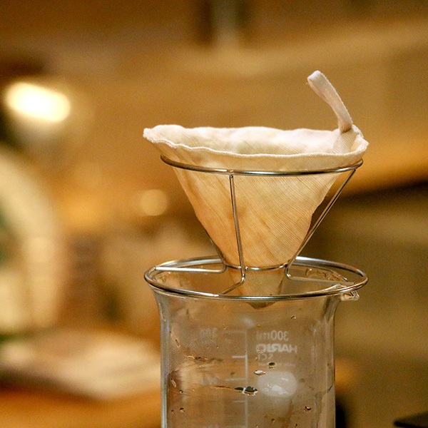 茶巾生地のコーヒーフィルター　円錐形