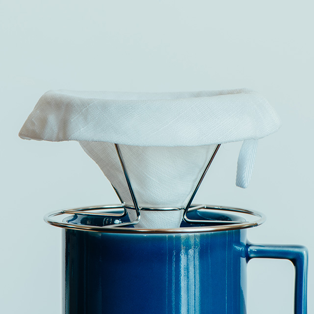 茶巾生地のコーヒーフィルター　円錐形