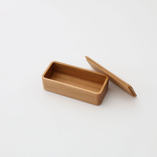 【WEB限定】建彦木工　山桜の弁当箱　S　山桜無垢材