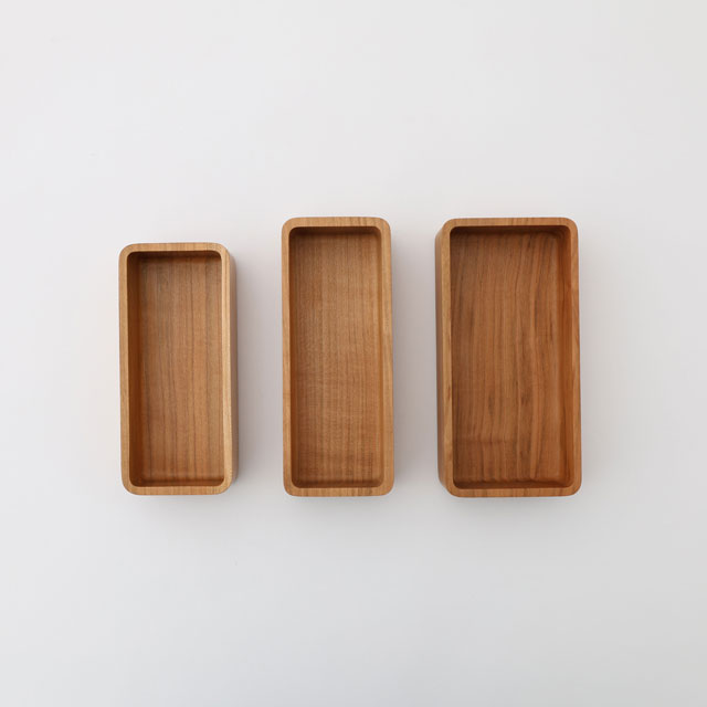 【WEB限定】建彦木工 山桜の弁当箱 L 山桜無垢材