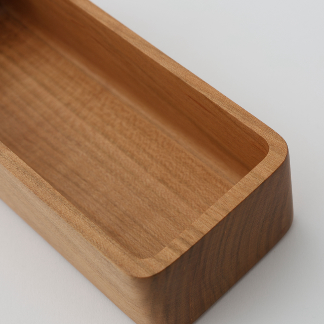 【WEB限定】建彦木工 山桜の弁当箱 L 山桜無垢材