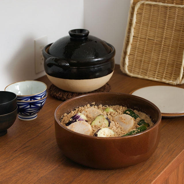 【WEB限定】 明山窯 ぬか壼 浅型
