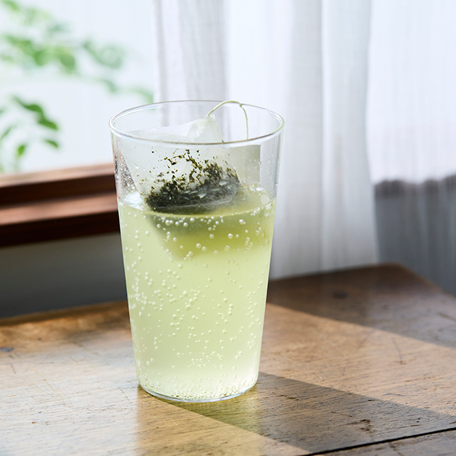炭酸水でつくるソーダ番茶