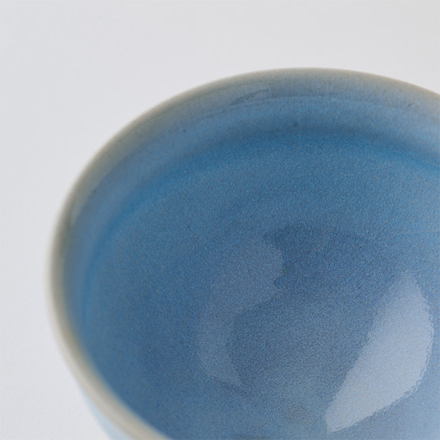 トルコブルー 平形抹茶碗 抹茶碗 抹茶茶碗 美濃焼（日本製