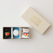 みくじ箱　富士山に招き猫