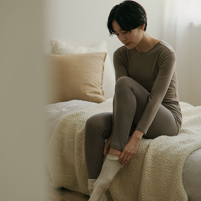 やわらウールインナーの生地見本