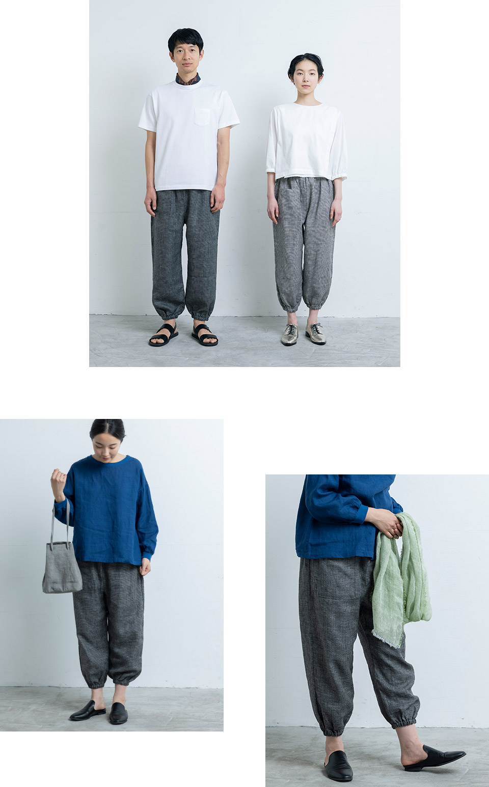 麻千鳥もんぺ着用画像