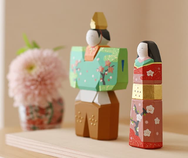 奈良一刀彫の雛飾り 立雛