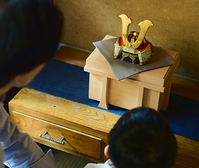 奈良一刀彫の兜飾り 大