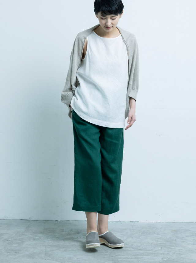 麻のサマーノースリーブ