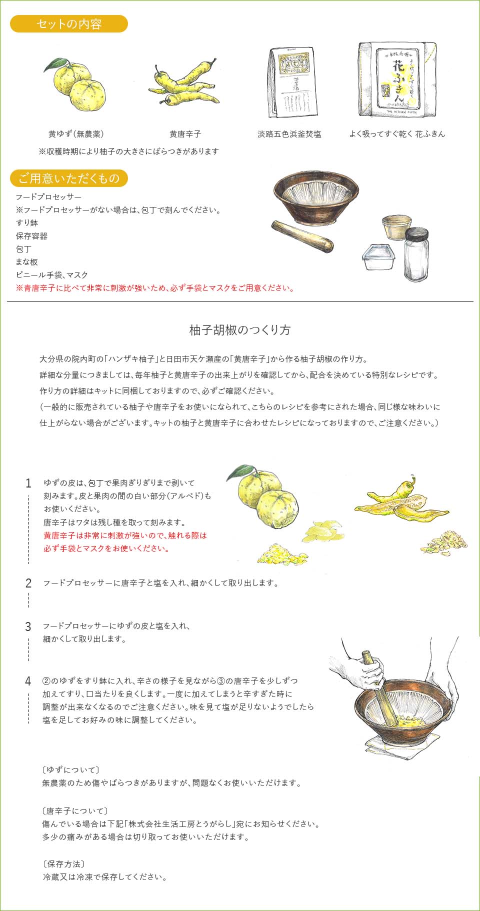 柚子胡椒キット