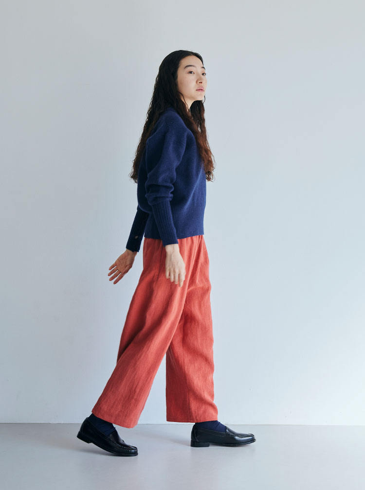 厚手麻コーディネートイメージ