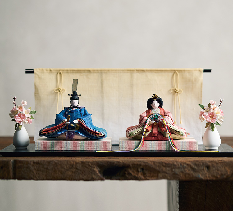 atelier shimura × 中川政七商店 草木染めの衣裳着雛飾り