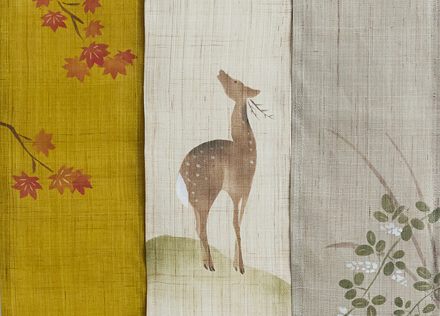 十一月「鹿（紅葉・鹿・萩）」